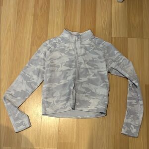 Gray Camouflage Long Sleeve half-zip